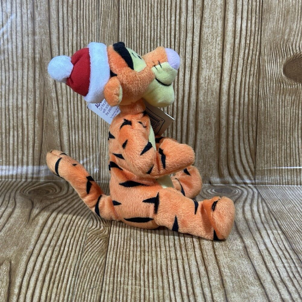 Mattel Arcotoys Holiday Tigger Beanbag‎ Plush Stuffed Animal Disney 7” Christmas - Picture 7 of 12